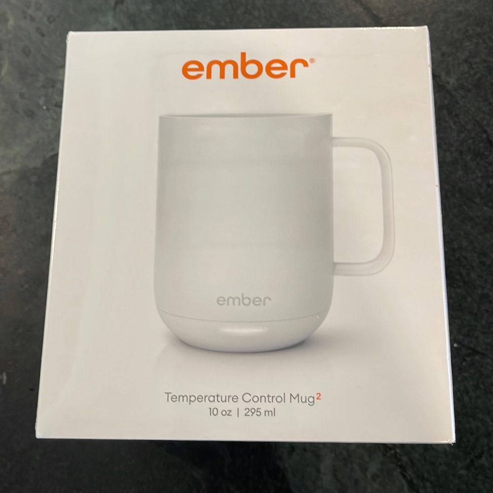 Ember Temperature Control Smart Mug, 10 Ounce, White - App Controlled Heated Mug